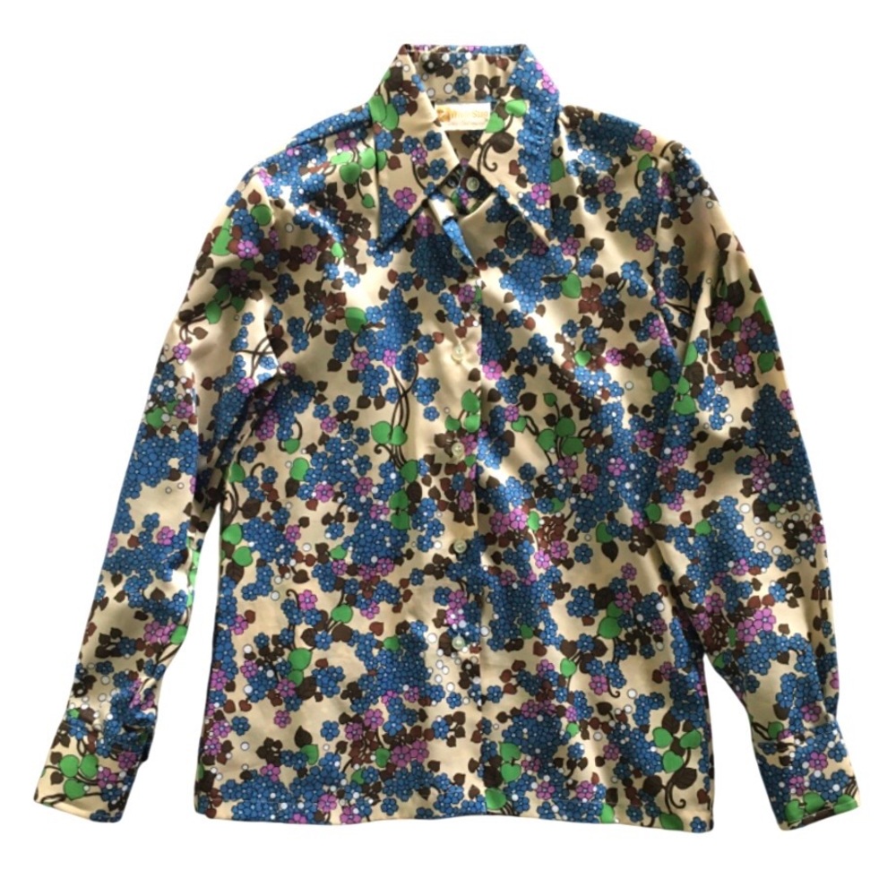 Vintage Hippie Shirt Disco Festival 70s Small